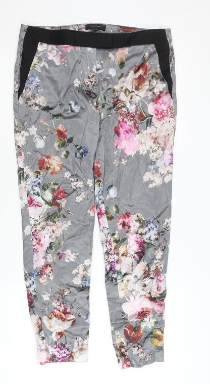 River Island Women's Multicoloured Floral Trousers Size 10