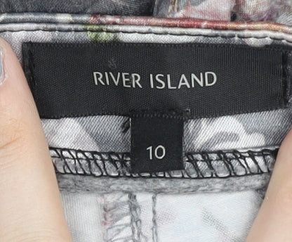 River Island Women's Multicoloured Floral Trousers Size 10