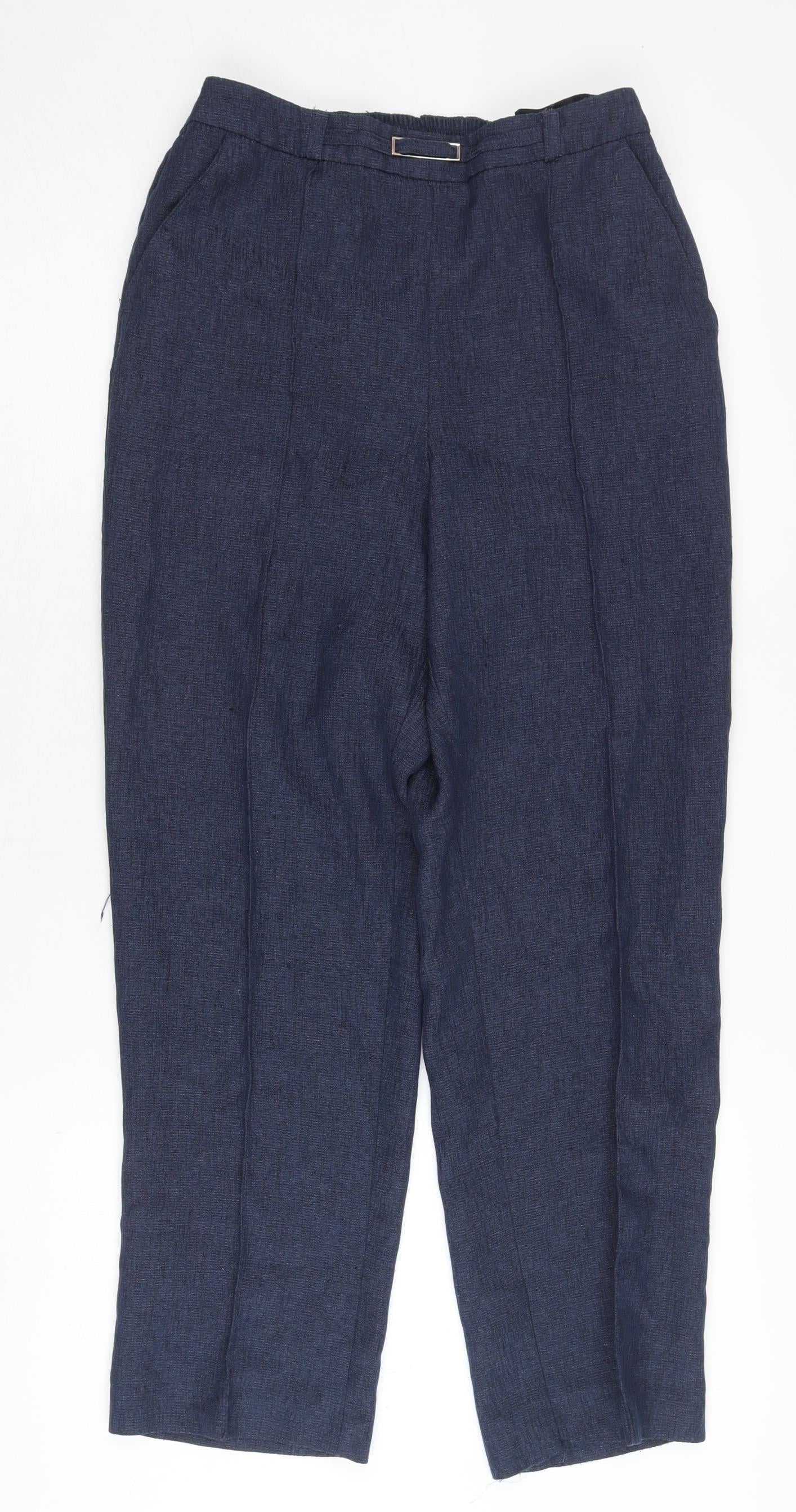 Womens UK Size 10 Honor Millburn Regular Fit Straight Blue Trousers