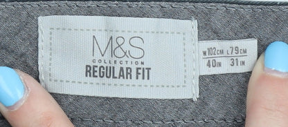 Marks and Spencer Men's Black Chino Trousers L