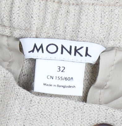 Womens UK Size 4 Monki Regular Fit Casual Beige Trousers