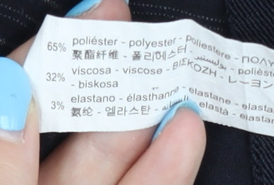 Zara Men's Black Checked Trousers, Size 30