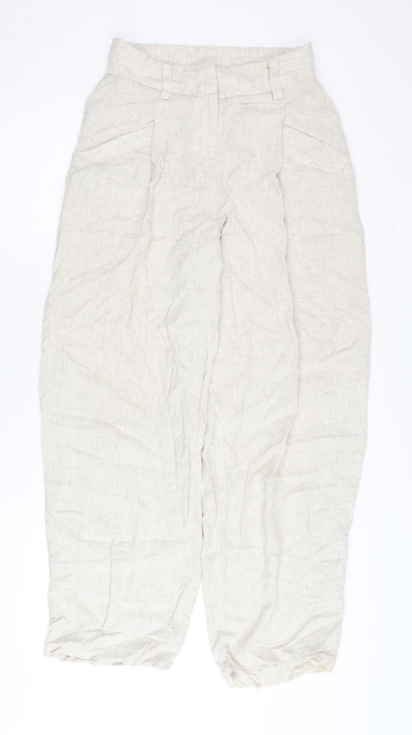 Topshop Women's Ivory Trousers Size 8