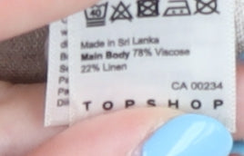 Topshop Women's Ivory Trousers Size 8