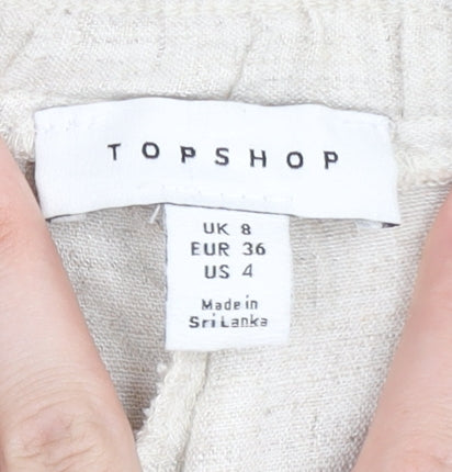Topshop Women's Ivory Trousers Size 8