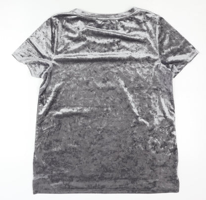 Womens UK Size M Oasis Grey Basic T-Shirt