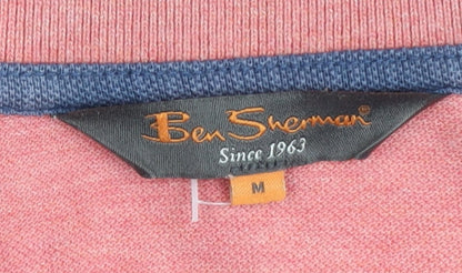 Ben Sherman Men's pink Polo shirt, Size Medium.