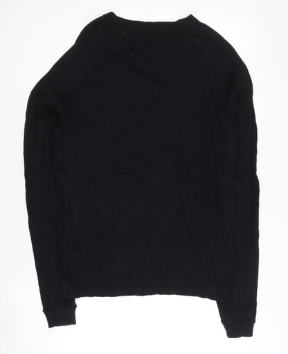 Ted Baker Men's Black Cotton Cashmere Pullover L