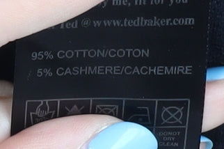 Ted Baker Men's Black Cotton Cashmere Pullover L