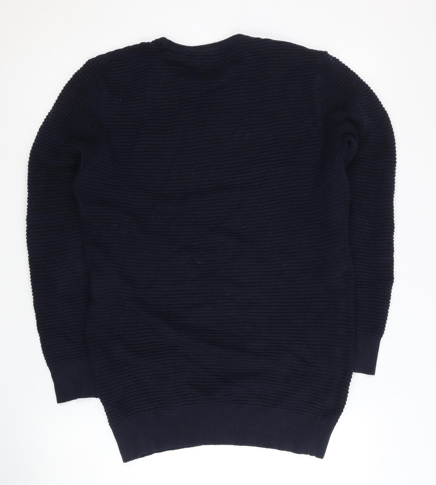 French Connection Men's Blue Knit Jumper M