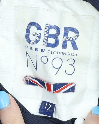 Crew Clothing Co. Women's Blue Parka Jacket Size 12