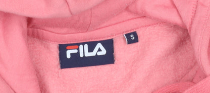 Fila Women’s Pink Logo Hoodie, Size S, Casual Pullover