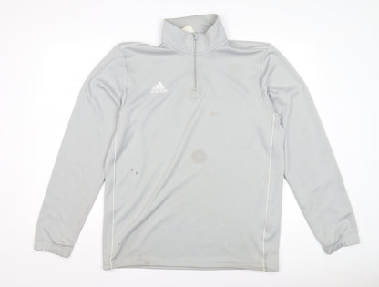 Mens UK Size L adidas Grey Full Zip Sweatshirt