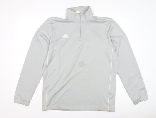 Mens UK Size L adidas Grey Full Zip Sweatshirt
