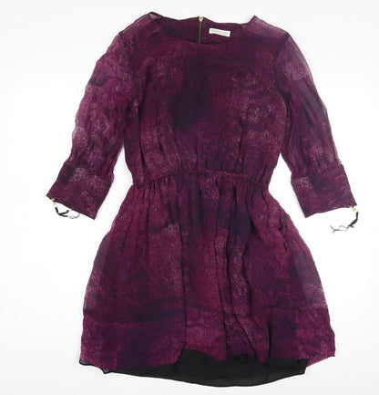 Whistles Women's Purple A-Line Dress Size 10