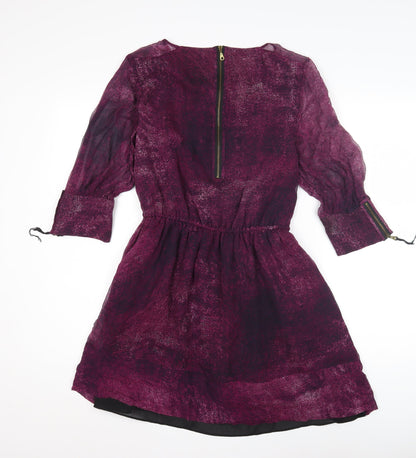 Whistles Women's Purple A-Line Dress Size 10