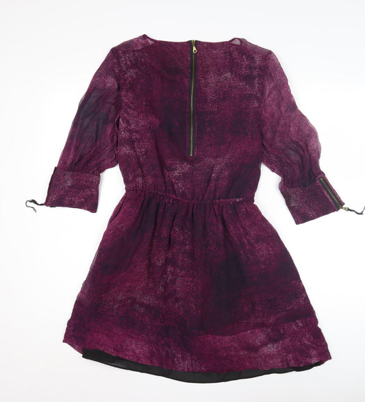 Whistles Women's Purple A-Line Dress Size 10