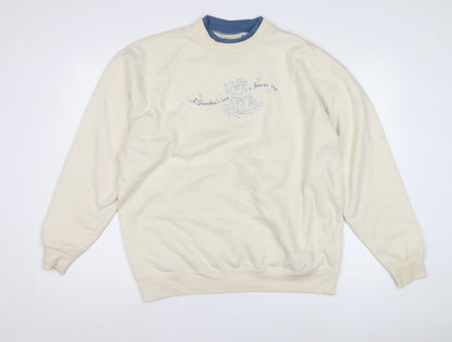M & C Sportswear Unisex Ivory XL Pullover Sweatshirt