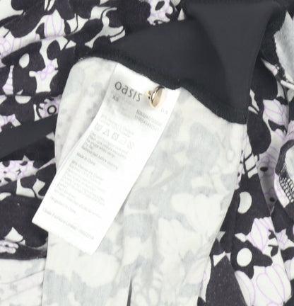 Oasis Women's Black Floral Shift Dress XS