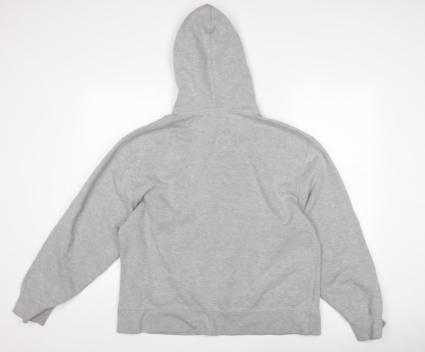 Topman Men's Grey Hooded Pullover Hoodie L