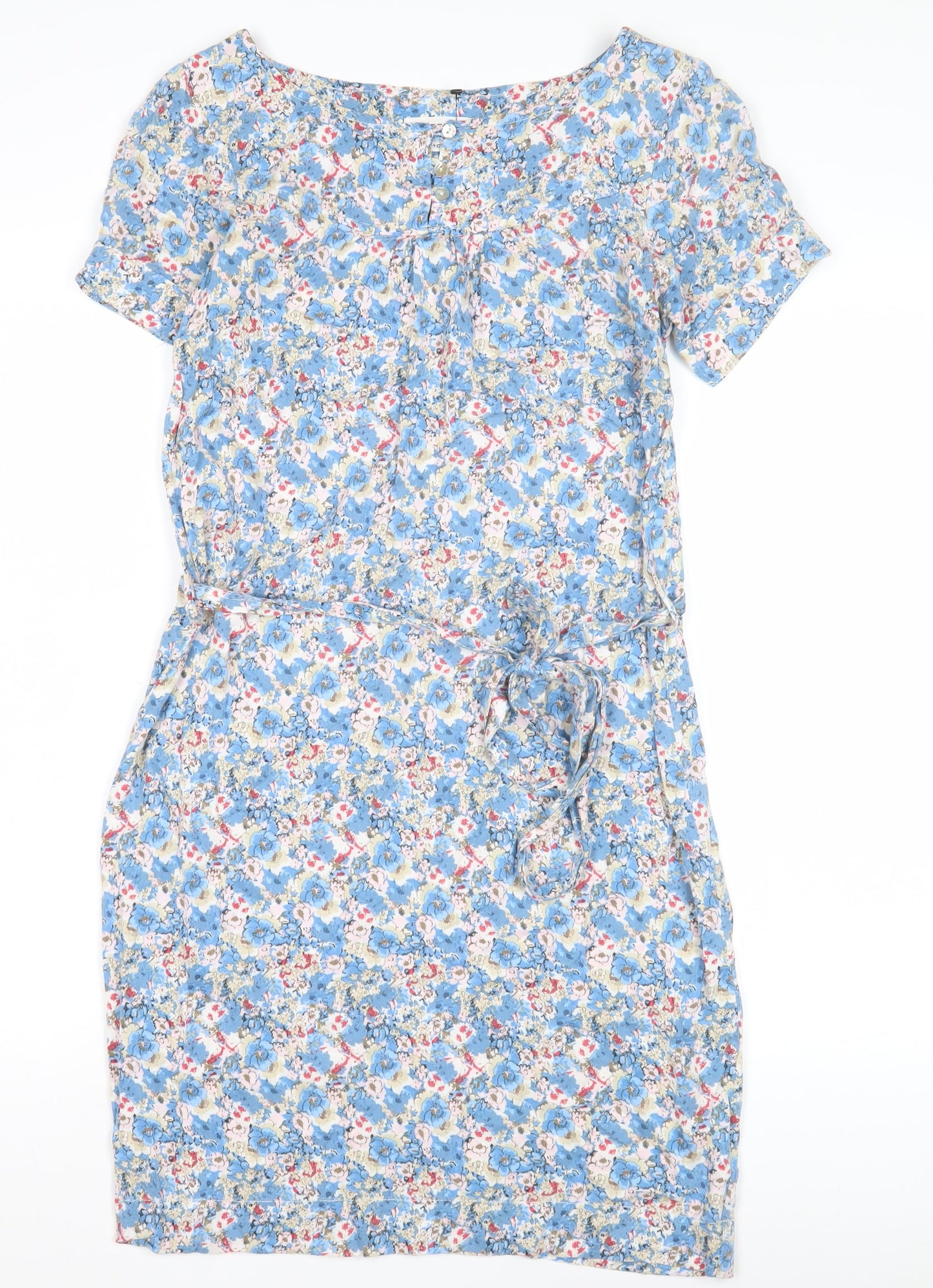 Linea Women's Floral Shift Dress in Blue, Size 10