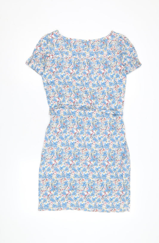 Linea Women's Floral Shift Dress in Blue, Size 10