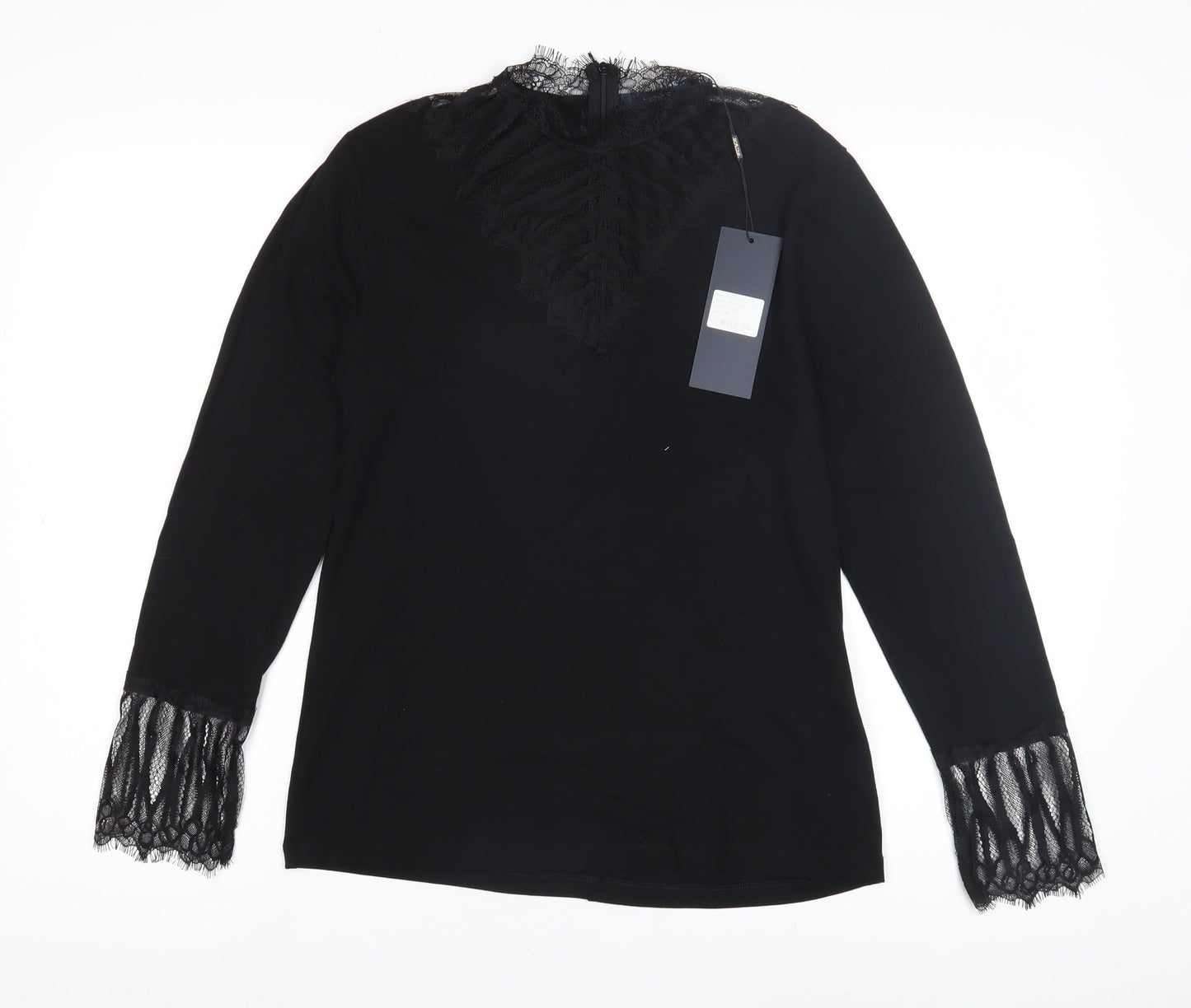 Luxuz Women's Black Lace Blouse Size 12