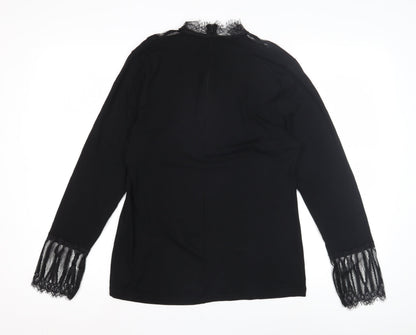 Luxuz Women's Black Lace Blouse Size 12