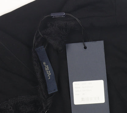Luxuz Women's Black Lace Blouse Size 12