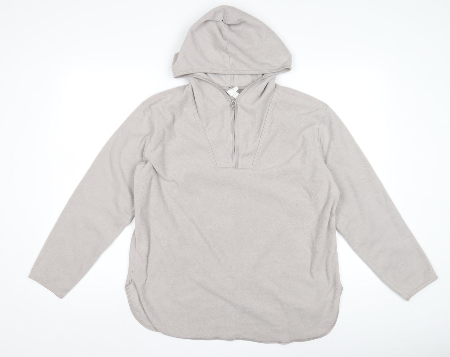 H&M Grey Unisex Pullover Hoodie, Size 42, Regular Fit