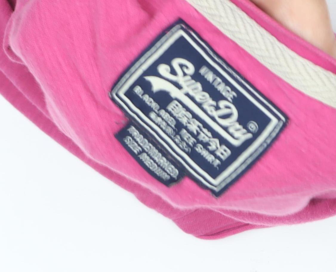 Womens UK Size M Superdry Pink Basic T-Shirt