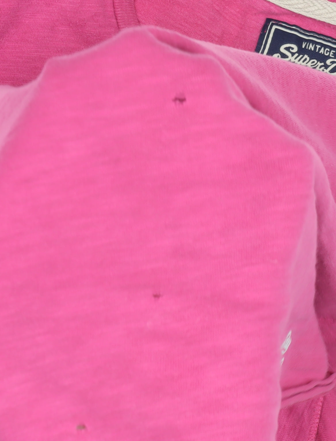 Womens UK Size M Superdry Pink Basic T-Shirt