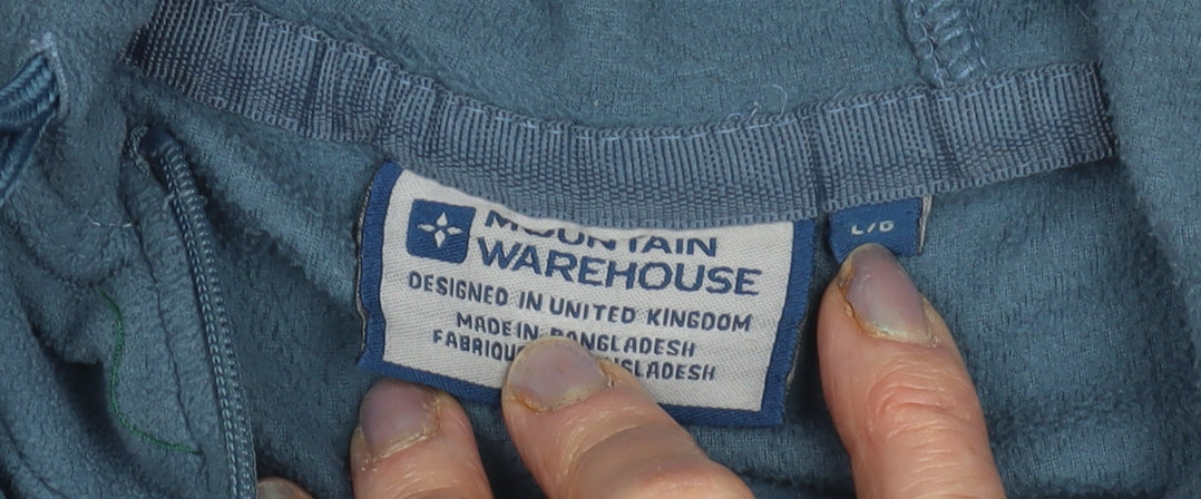 Mens UK Size L Mountain Warehouse Blue Full Zip Hoodie