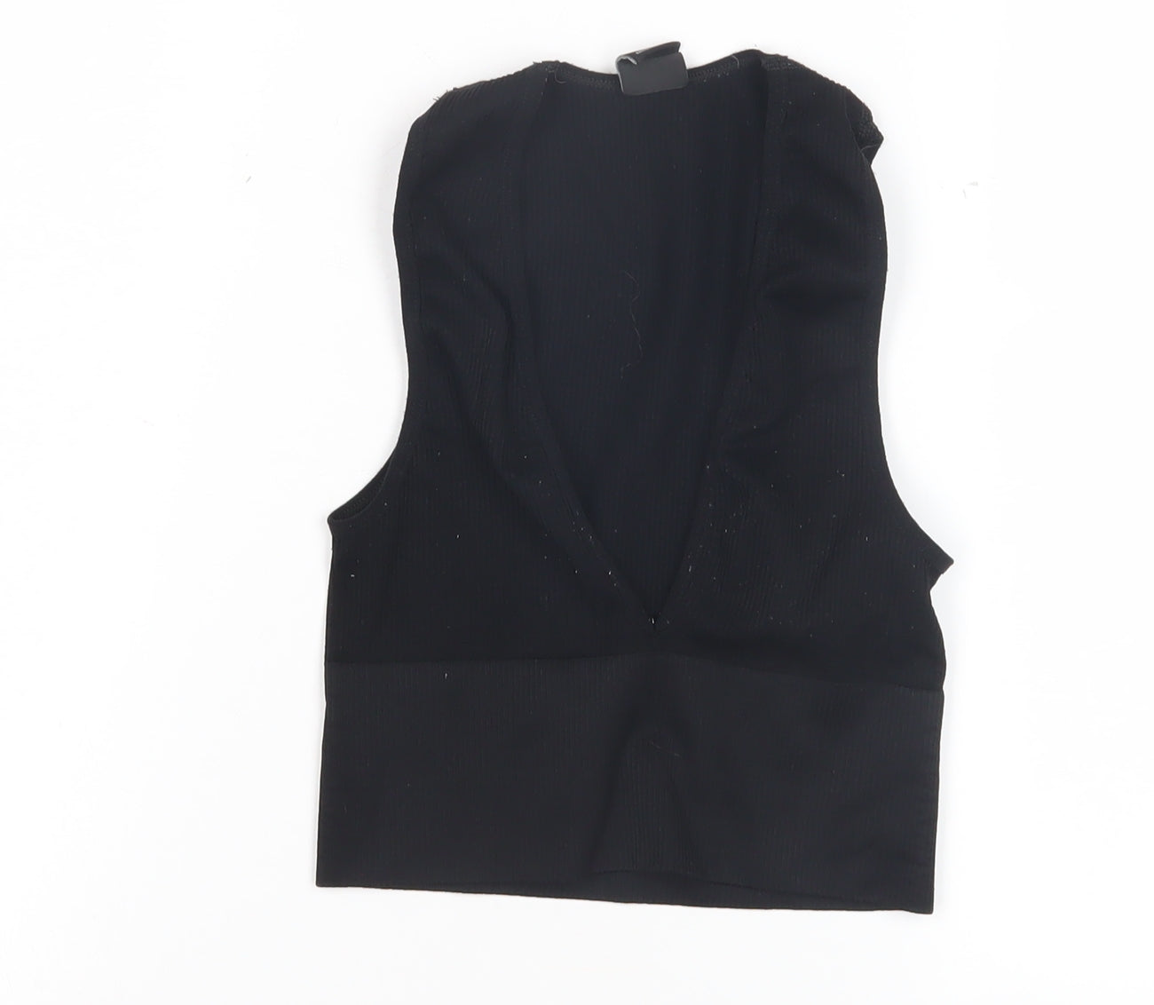 Urban Outfitters Women's Black Sleeveless V-Neck Top
