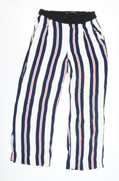Womens UK Size M Zara Relaxed Fit Casual Multicoloured Trousers