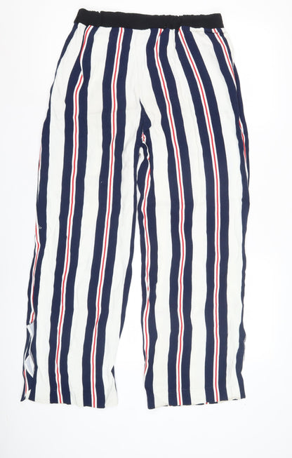 Womens UK Size M Zara Relaxed Fit Casual Multicoloured Trousers