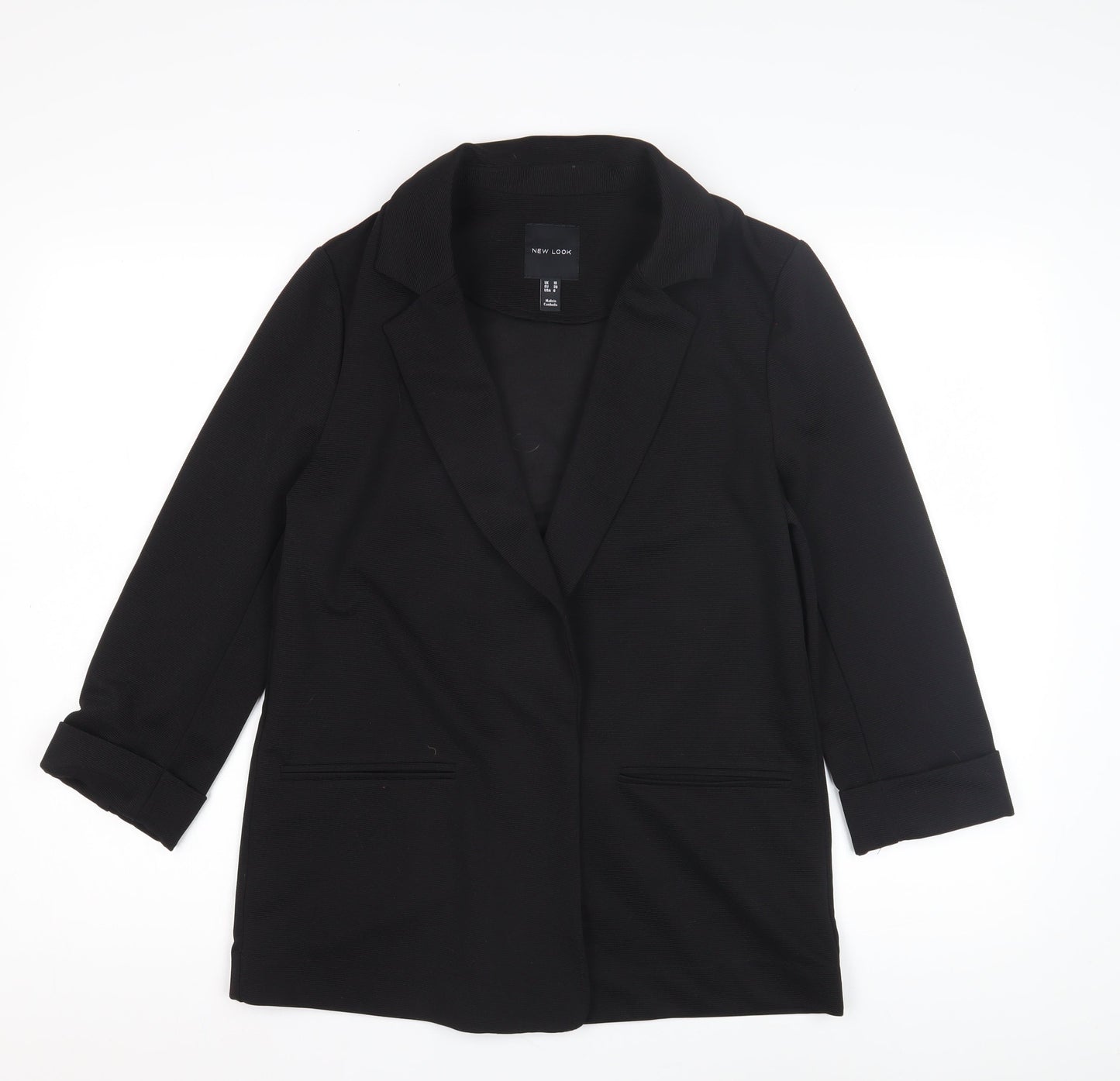 Womens UK Size 10 New Look Black Basic Jacket