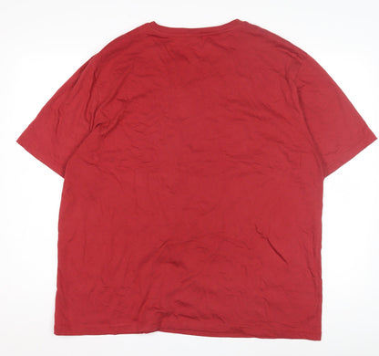 Marvel Deadpool Men's 2XL Red Graphic T-Shirt