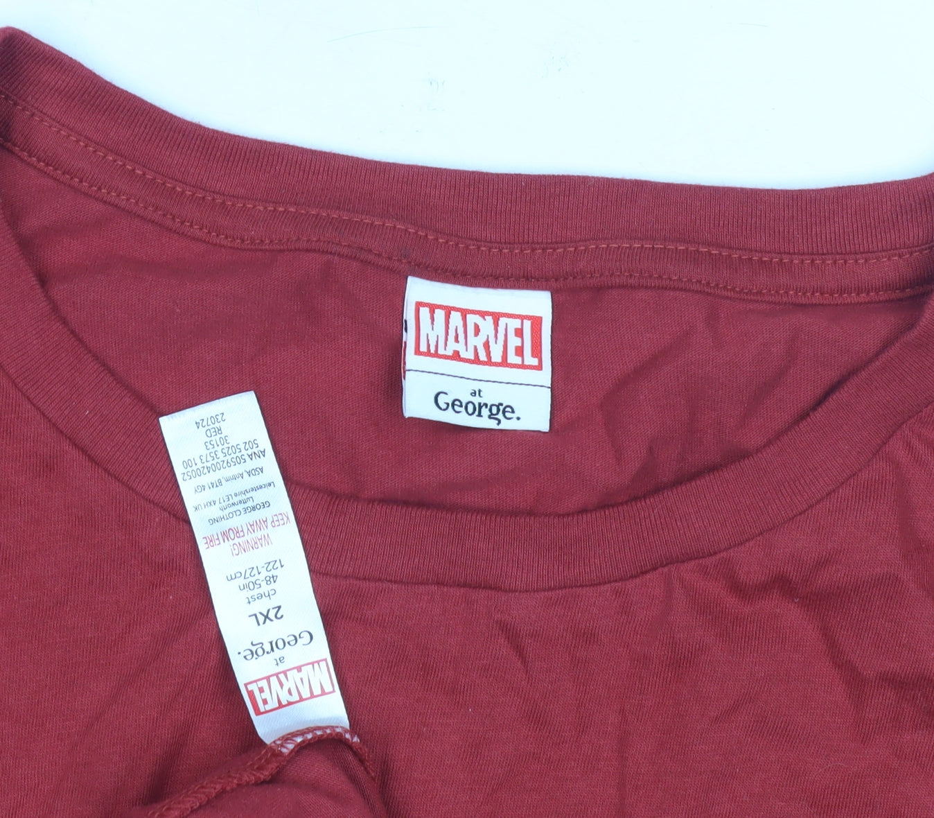 Marvel Deadpool Men's 2XL Red Graphic T-Shirt