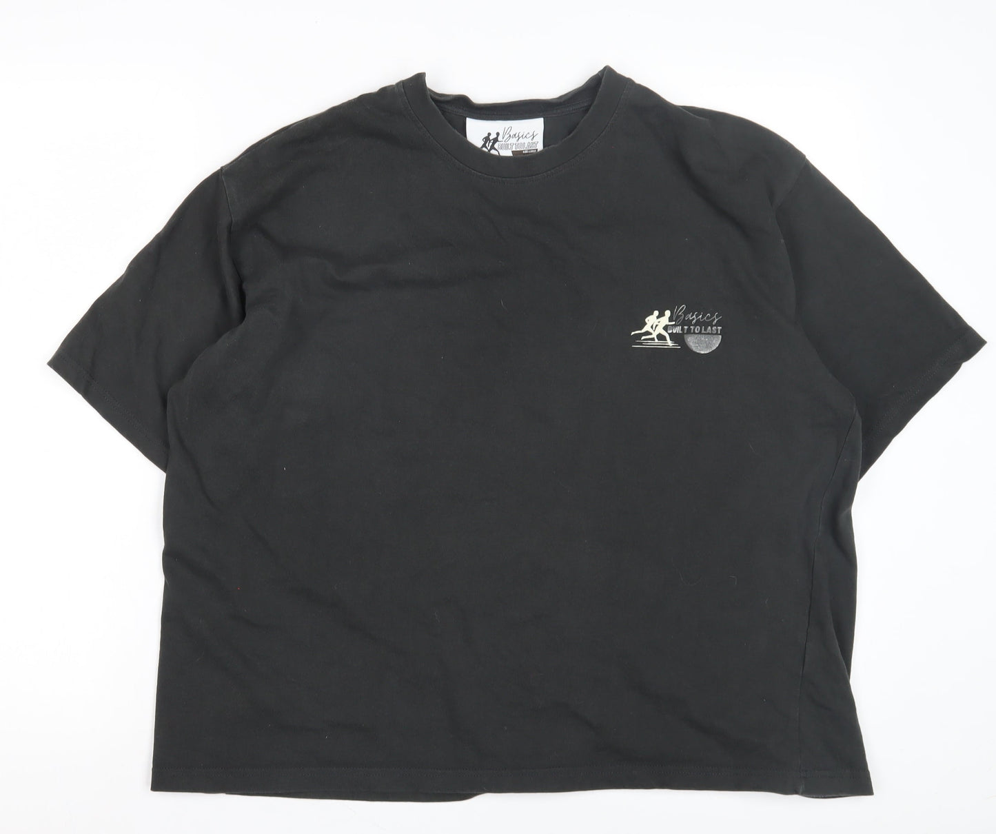 Basics Men's Black Short Sleeve Polo Shirt - Large