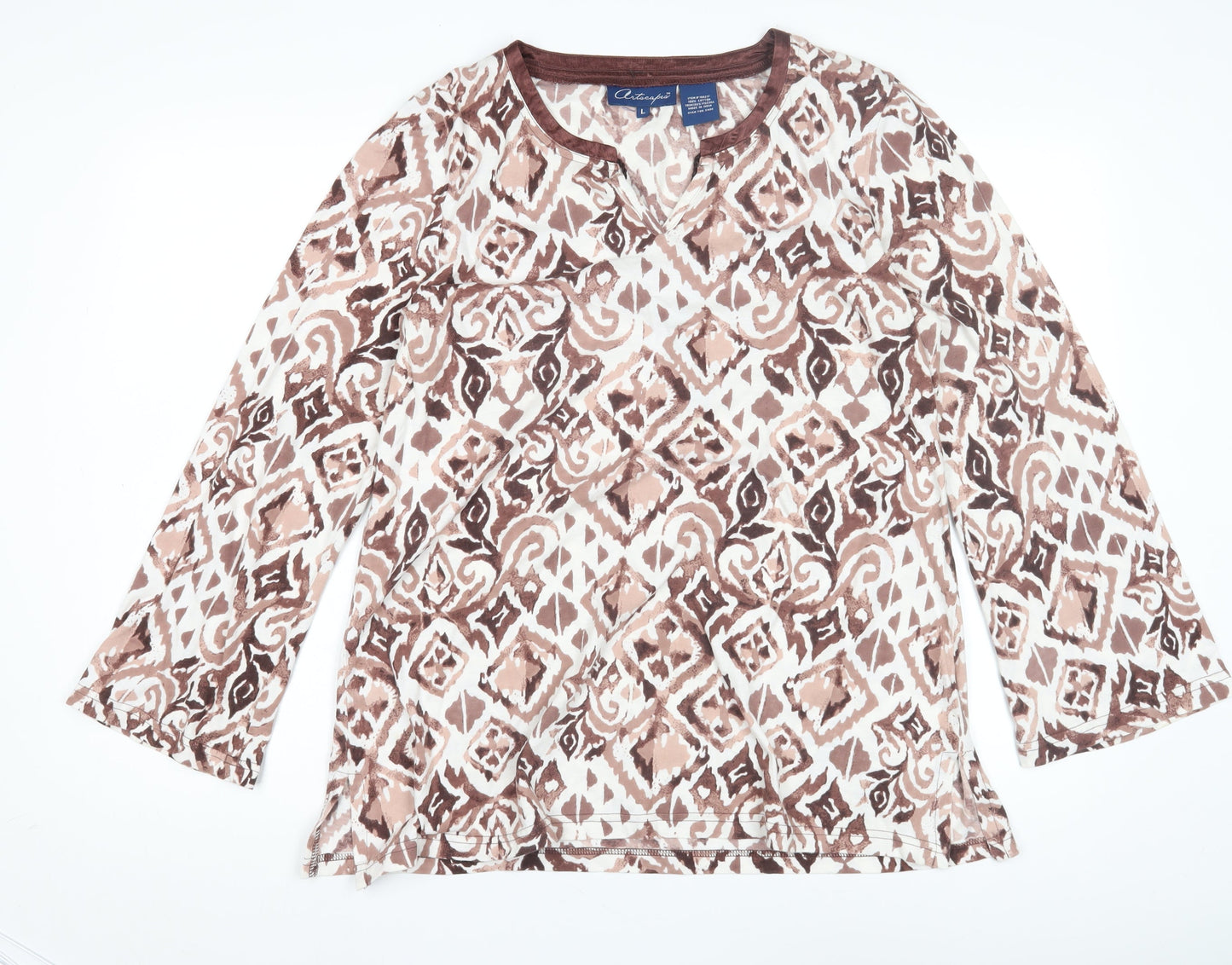Womens UK Size L Artscapes Brown  Blouse