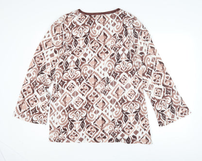 Womens UK Size L Artscapes Brown  Blouse