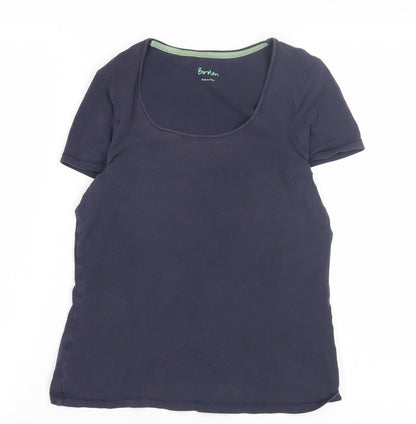 Boden Women's Blue Scoop Neck T-Shirt