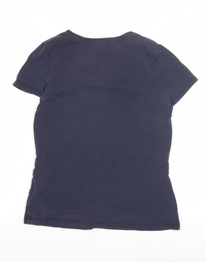 Boden Women's Blue Scoop Neck T-Shirt