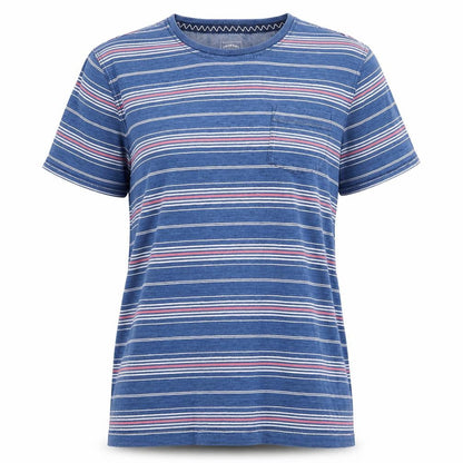 FatFace Women's Blue Striped T-Shirt L