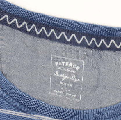 FatFace Women's Blue Striped T-Shirt L