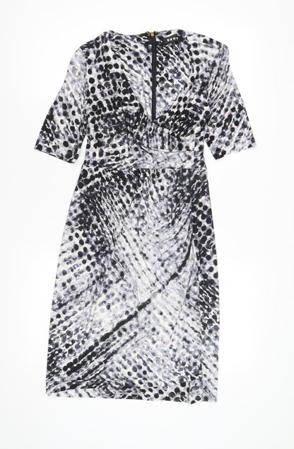 DKNY Women's Black Polka Dot Dress Size 2