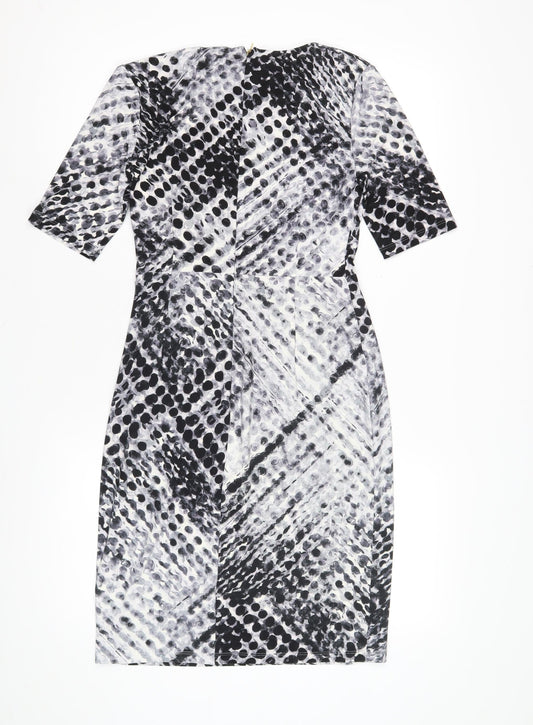 DKNY Women's Black Polka Dot Dress Size 2