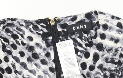 DKNY Women's Black Polka Dot Dress Size 2