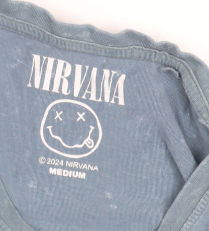 Nirvana Men's Blue Medium Band Graphic T-Shirt